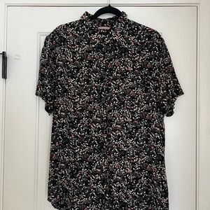 Floral Black and Pink Men's Shirt